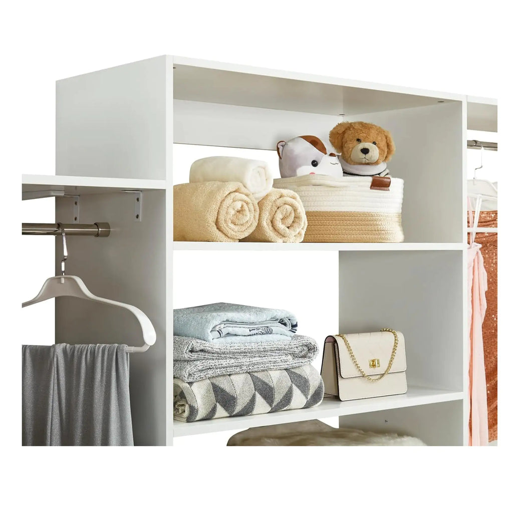 Modern Open Wardrobe Closet System with Drawers