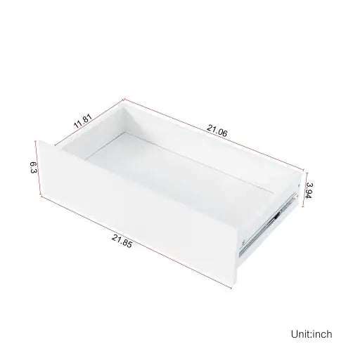 63" Large Kitchen Hutch Cabinet – Freestanding Pantry with 4 Doors, 4 Drawers & Microwave Shelf (White)