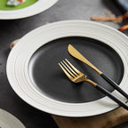 Equator Series Black Porcelain Dinner Plates – 8", 9.5" & 10"