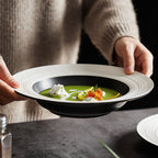 Equator Series Black Porcelain Dinner Plates – 8", 9.5" & 10"