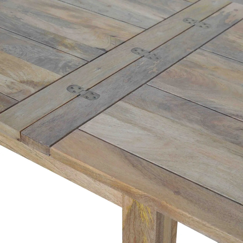 Butterfly Extension Dining Table – Hand-Distressed Oak-ish Finish - Avivra