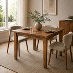 Golden Teak Solid Wood Dining Table Avivra