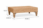 Regency Woven Coffee Table – Handcrafted Solid Wood - Avivra