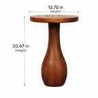 Curved Base Side Table | Amber Oak Finish - Avivra