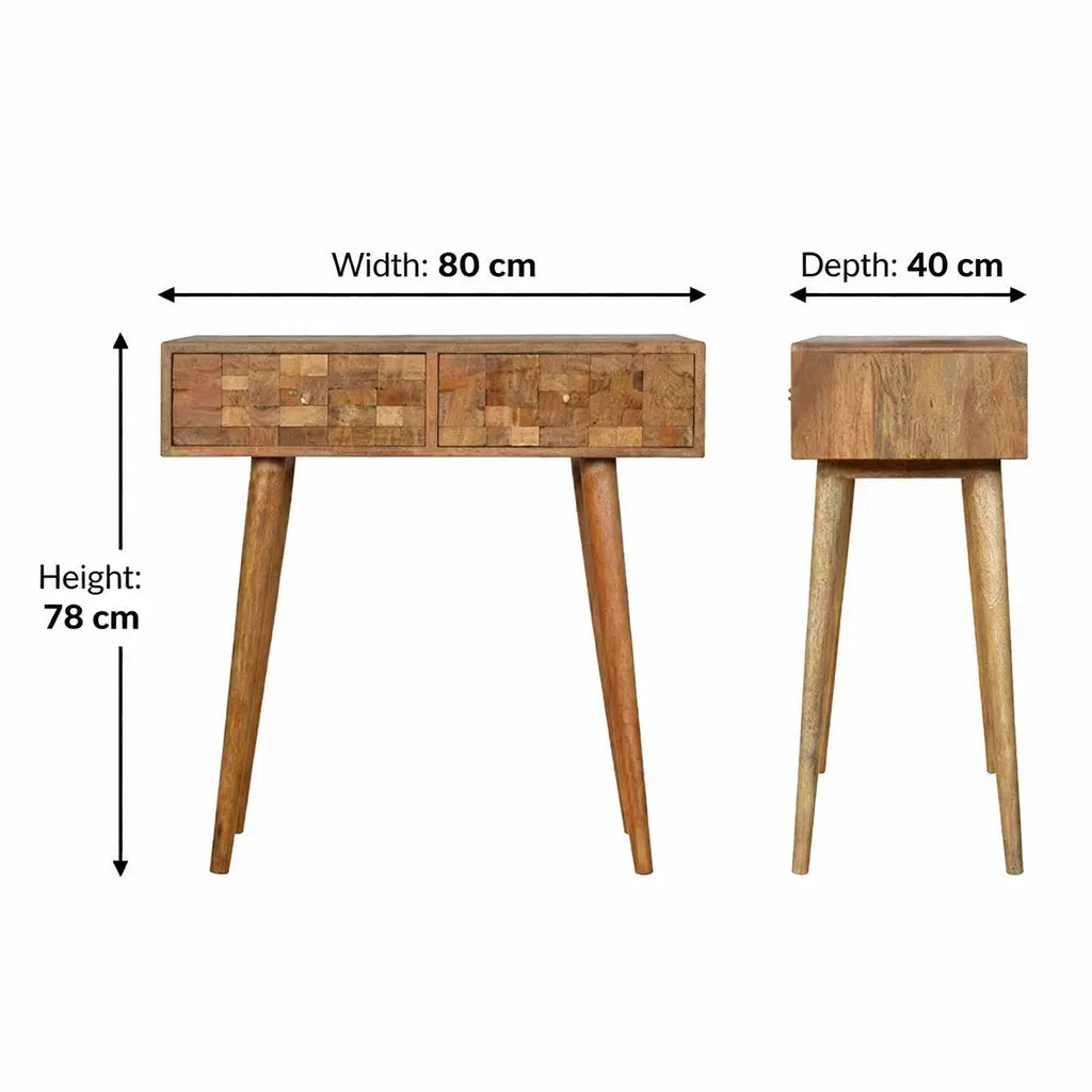 Tile Carved Console Table - Avivra
