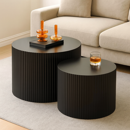 Modern Round Nesting Coffee Tables (Set of 2)