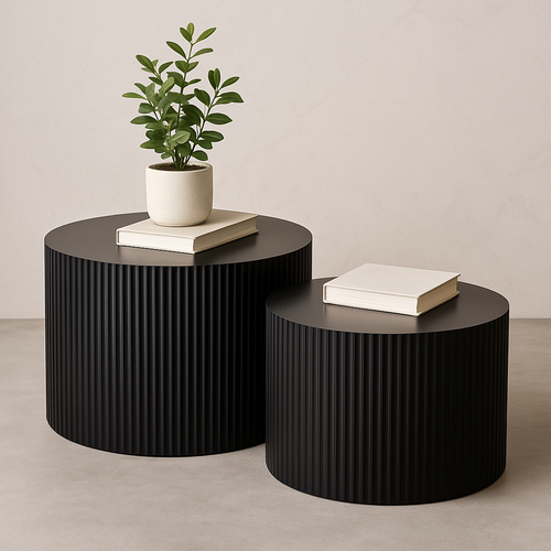 Modern Round Nesting Coffee Tables (Set of 2)