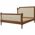 Lana Carved Deep Button Upholstered Bed Avivra