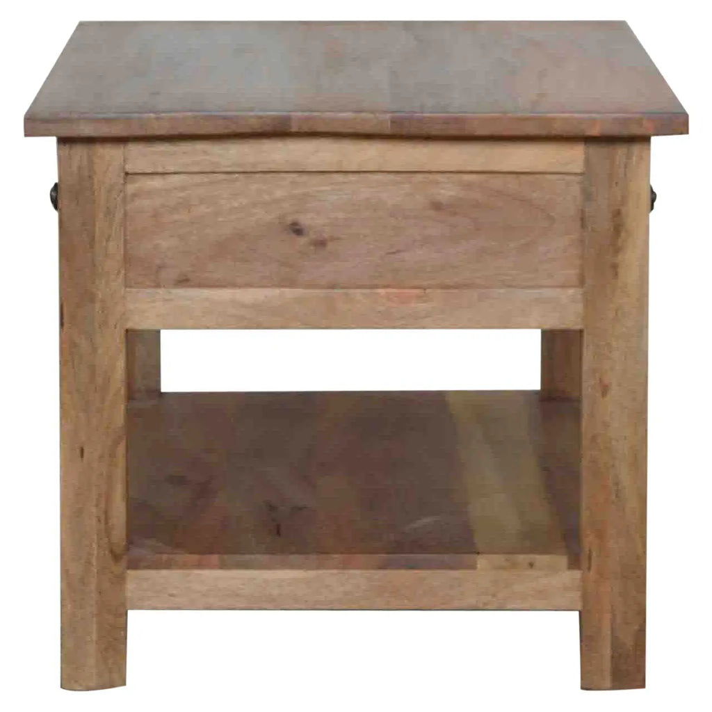 Oak-ish Country Coffee Table – 4 Drawer Storage - Avivra