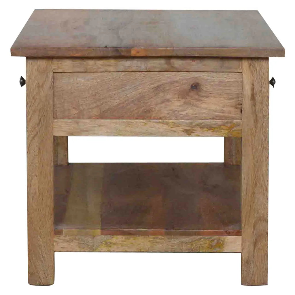 Oak-ish Country Coffee Table – 4 Drawer Storage - Avivra
