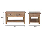 Oak-ish Country Coffee Table – 4 Drawer Storage - Avivra