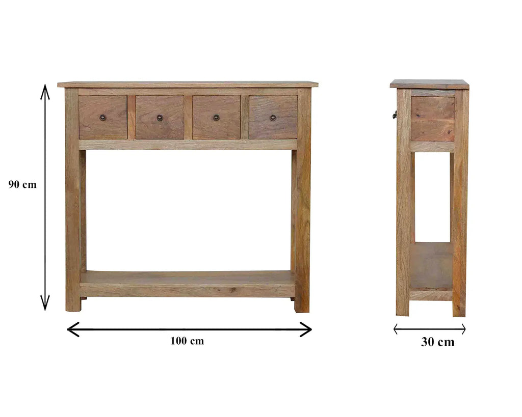 4 Drawer Country Console Table Avivra