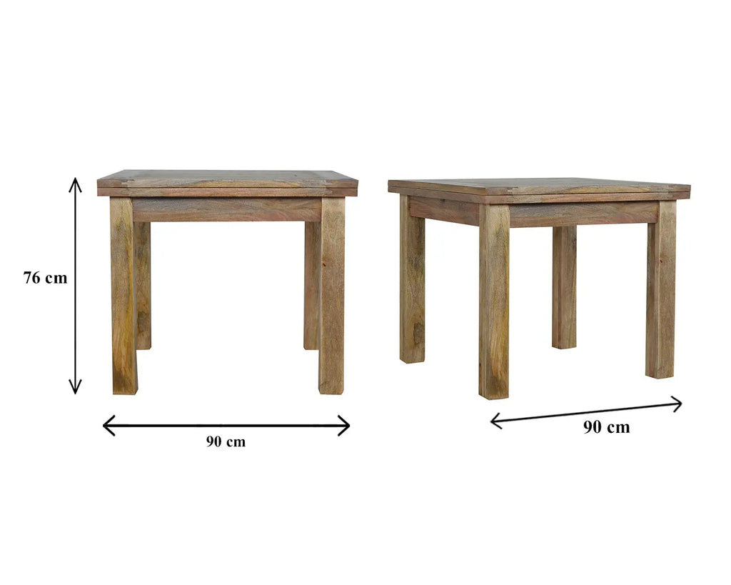 Butterfly Extension Dining Table – Oak-ish Finish - Avivra