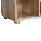 entryway bench with tweed cushion
