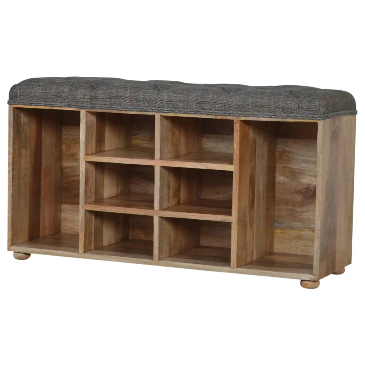 solid mango wood shoe storage bench