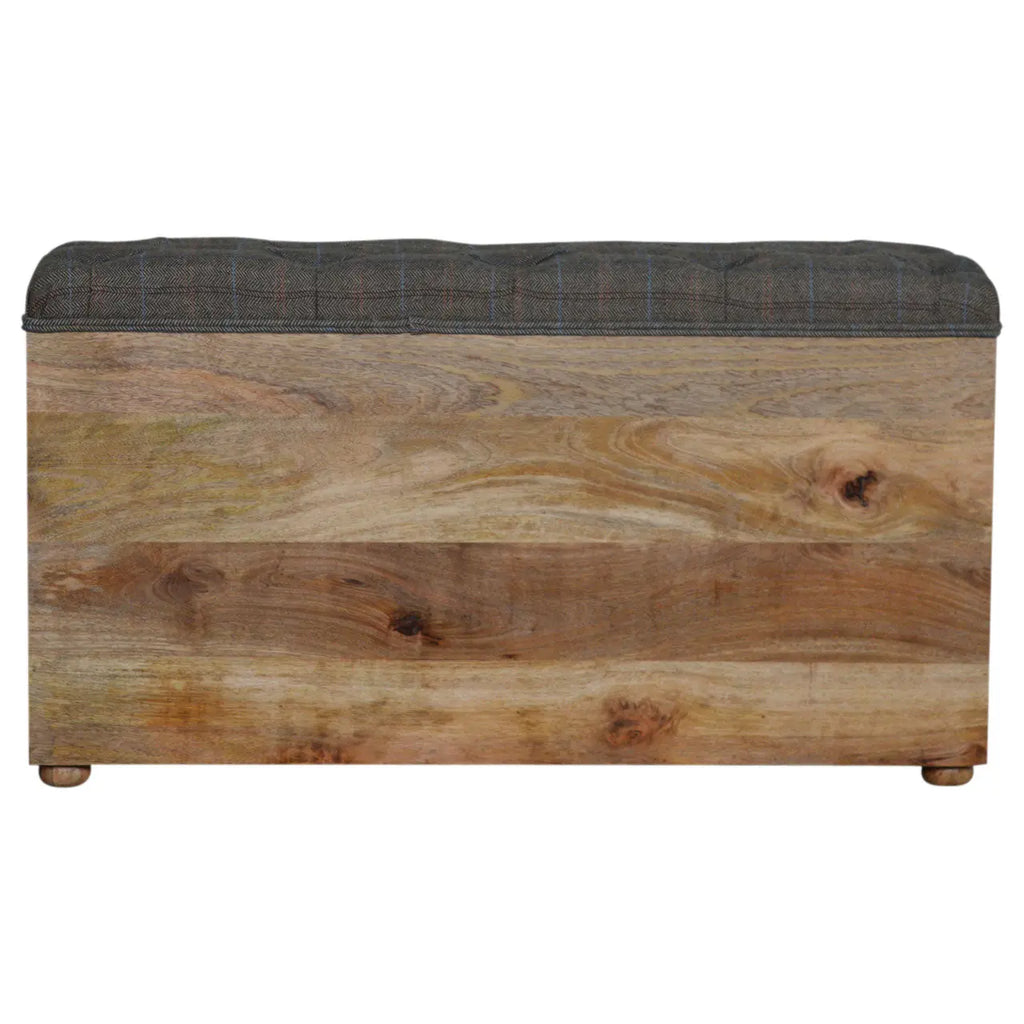 Multi Tweed Open Shoe Storage Bench - Avivra