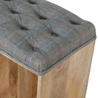 Multi Tweed Open Shoe Storage Bench - Avivra