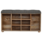 Multi Tweed Open Shoe Storage Bench - Avivra