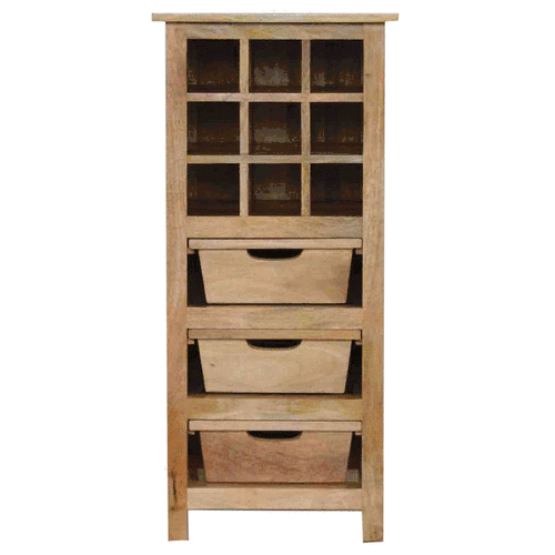 Oak-ish Wine Storage Cabinet - Avivra