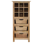 Oak-ish Wine Storage Cabinet - Avivra