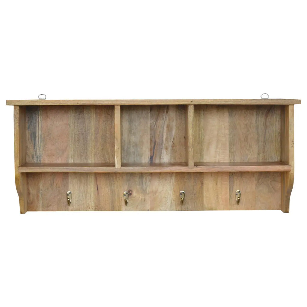 Floating Coat Rack with 3 Shelves - Avivra