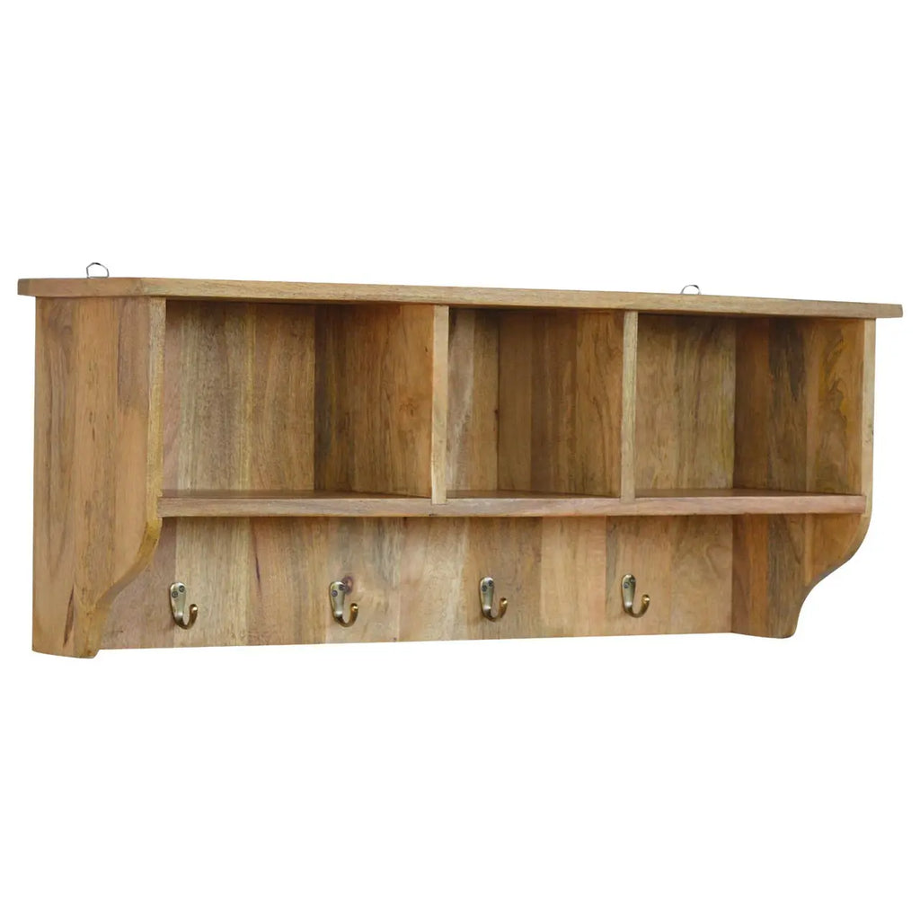 Floating Coat Rack with 3 Shelves - Avivra