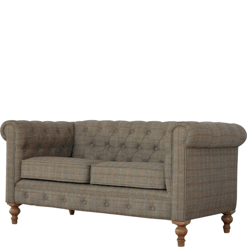 Multi Tweed 2 Seat Chesterfield - Avivra