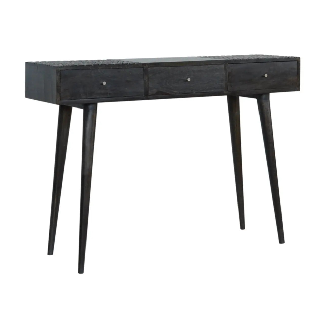 Ash Black 3 Drawer Console Table - Avivra