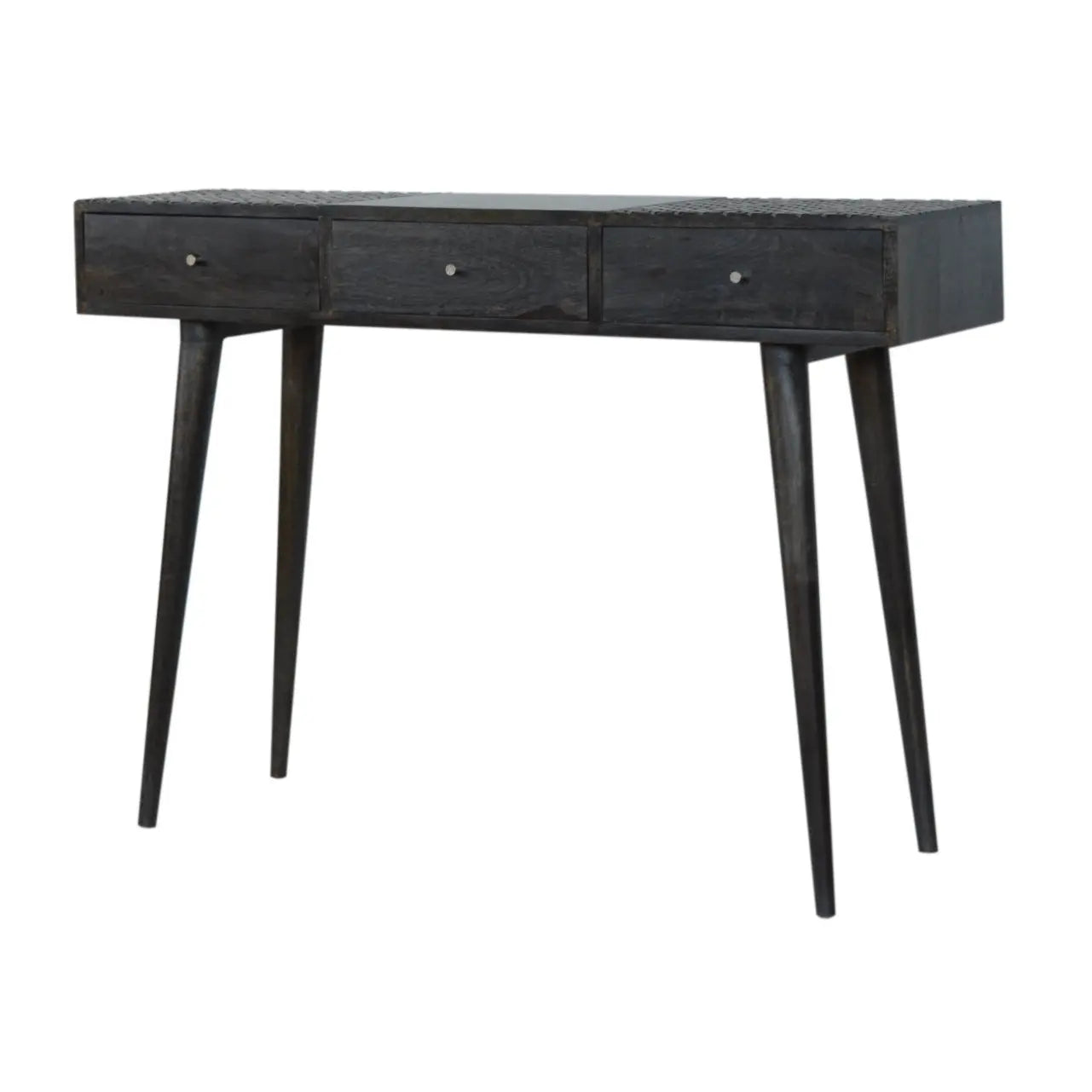 Ash Black 3 Drawer Console Table - Avivra