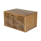 Wall Leopard Print Nightstand - Avivra