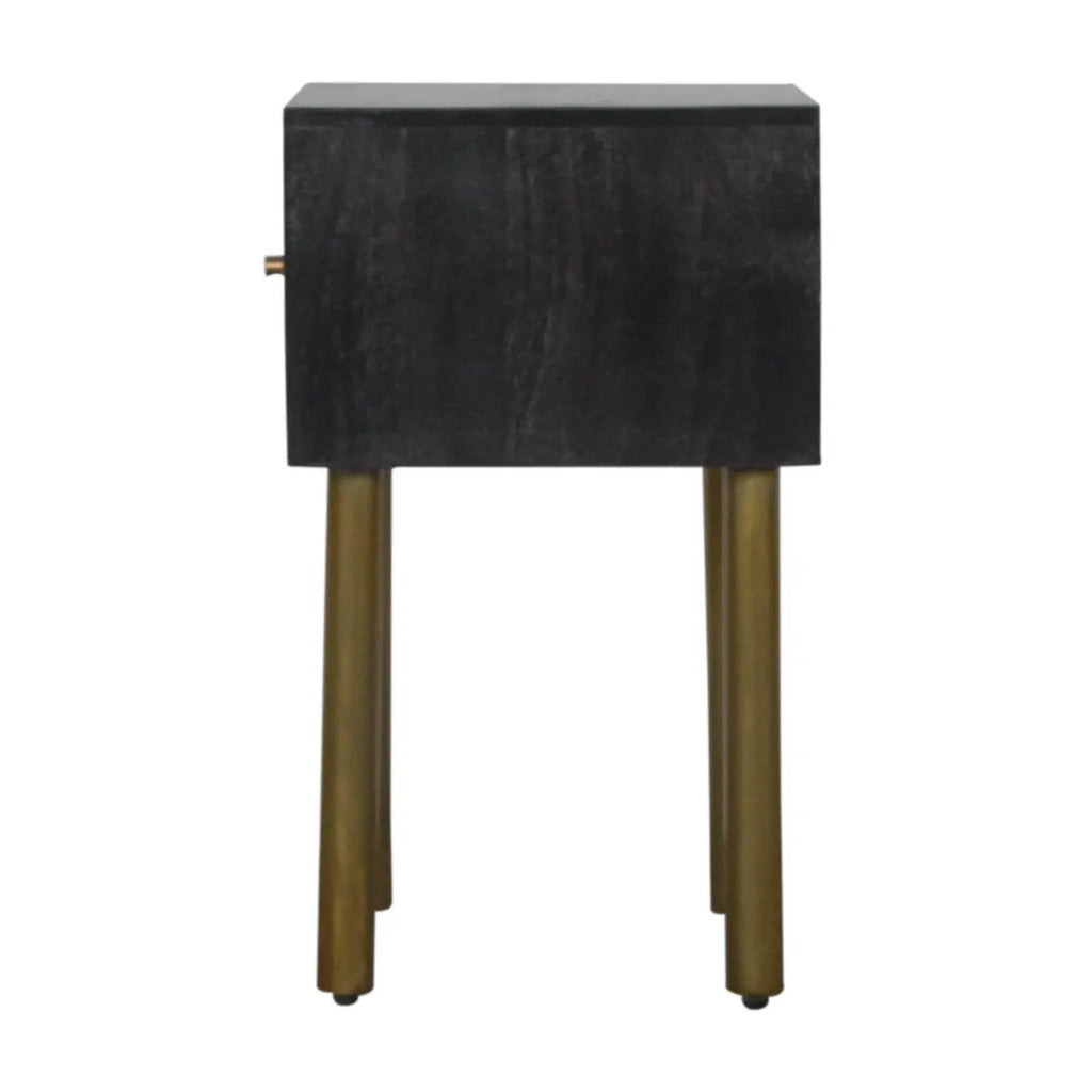 Doha Carved Mango Wood Nightstand - Avivra