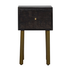 Doha Carved Mango Wood Nightstand - Avivra