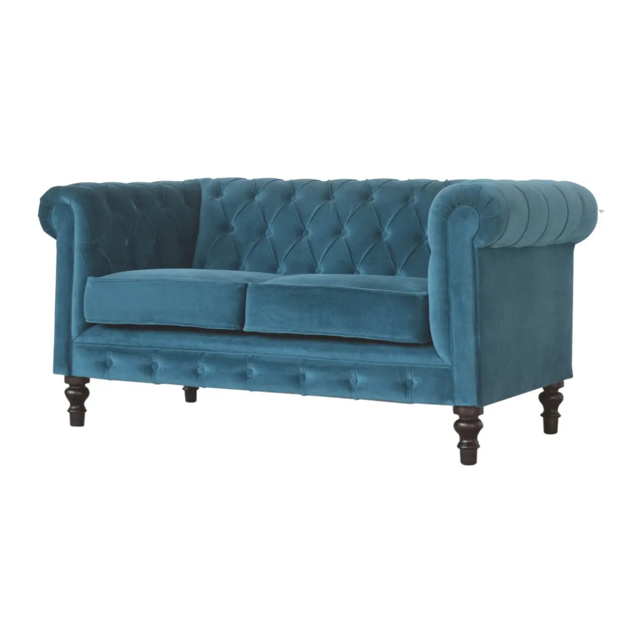Teal Velvet Chesterfield Sofa - Avivra