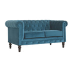 Teal Velvet Chesterfield Sofa - Avivra