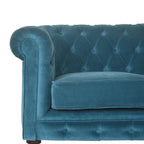 Teal Velvet Chesterfield Sofa - Avivra