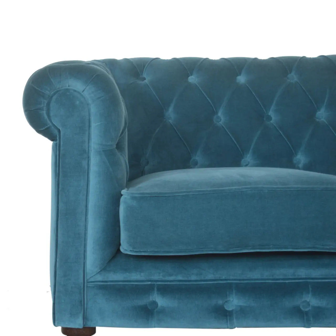 Teal Velvet Chesterfield Sofa - Avivra