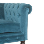Teal Velvet Chesterfield Sofa - Avivra