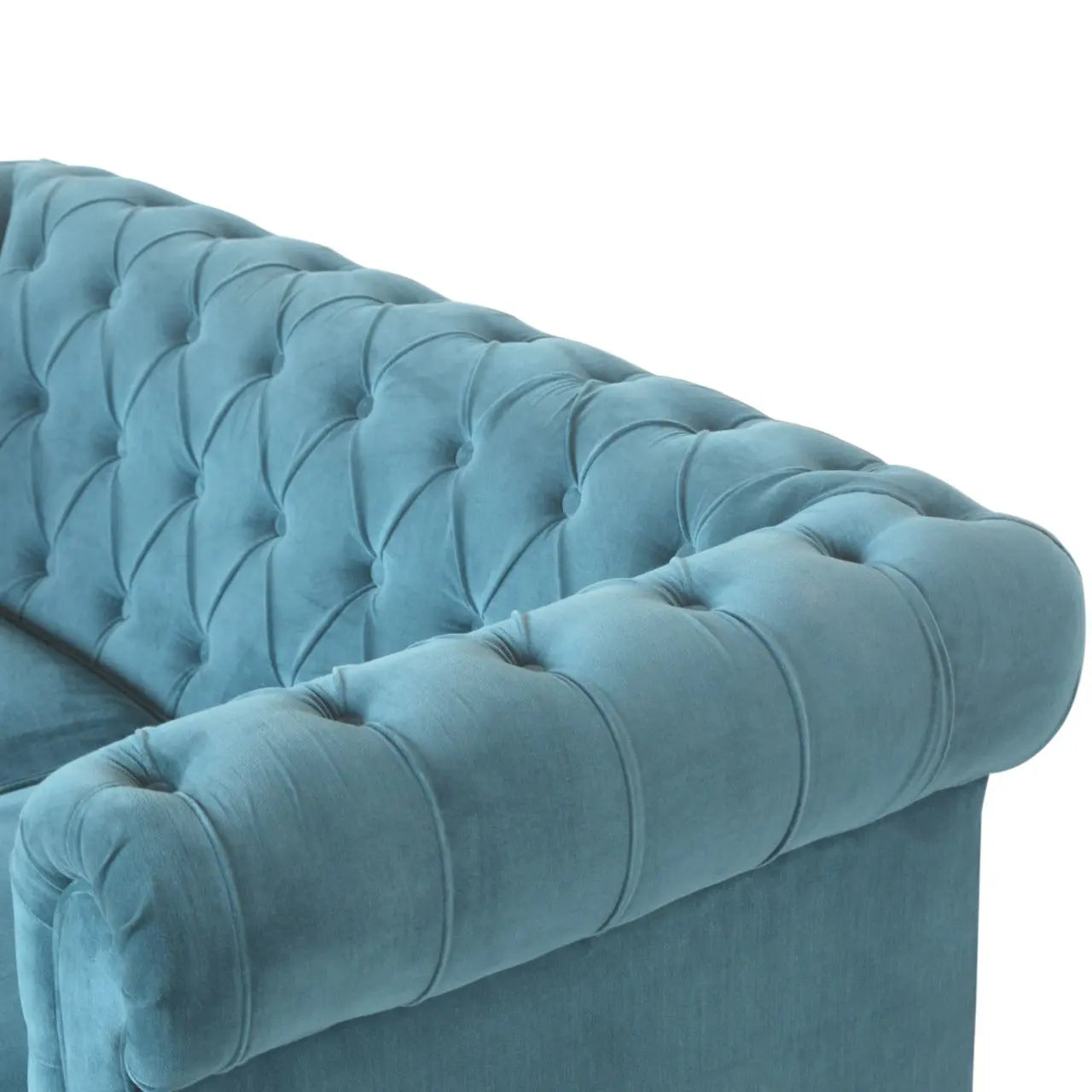 Teal Velvet Chesterfield Sofa - Avivra