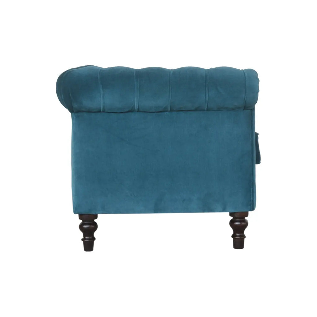 Teal Velvet Chesterfield Sofa - Avivra