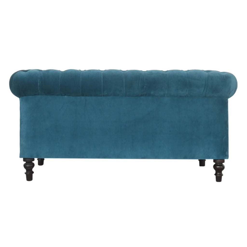 Teal Velvet Chesterfield Sofa - Avivra