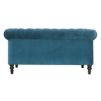 Teal Velvet Chesterfield Sofa - Avivra