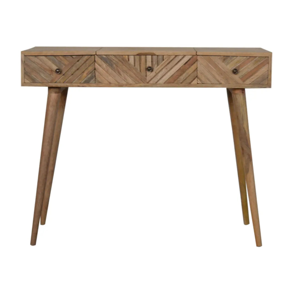 line carved foldable dressing table with mirror