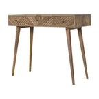 Line Carved Foldable Dressing Table - Avivra