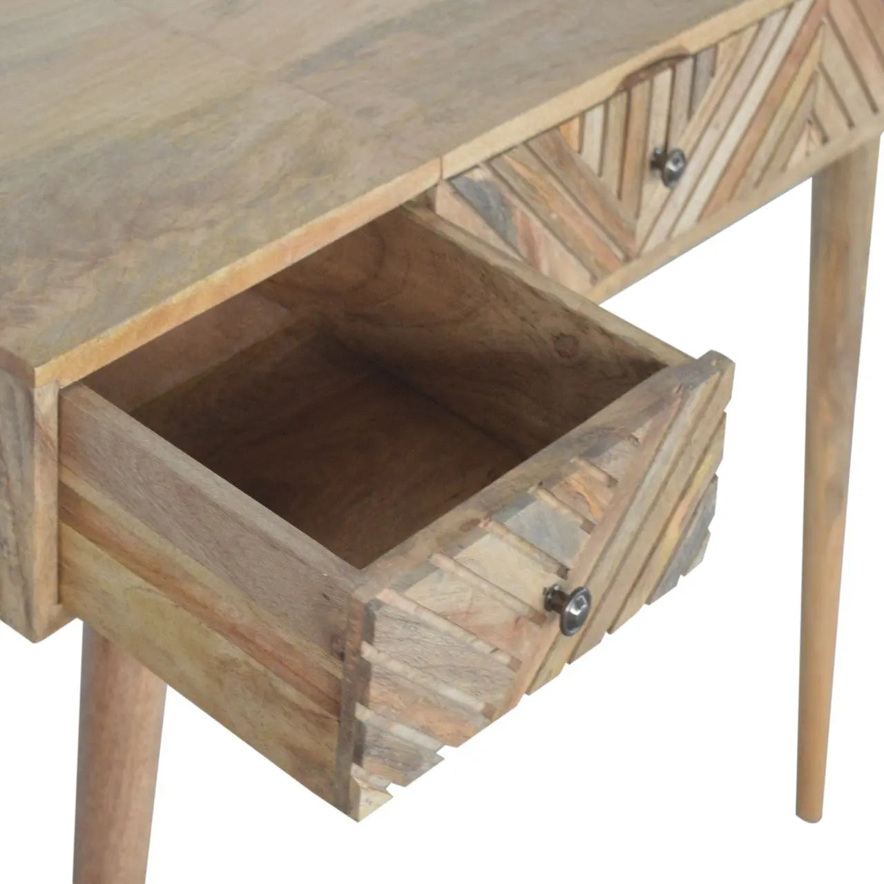 Line Carved Foldable Dressing Table - Avivra