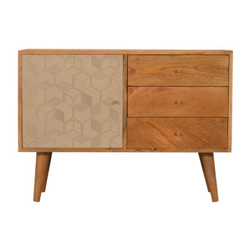 Champagne Cube Sideboard | Nordic Style - Avivra