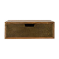 floating honeycomb brass nightstand crafted from solid mango wood