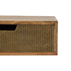 Floating Honeycomb Brass Nightstand - Avivra