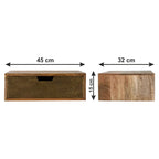Floating Honeycomb Brass Nightstand - Avivra