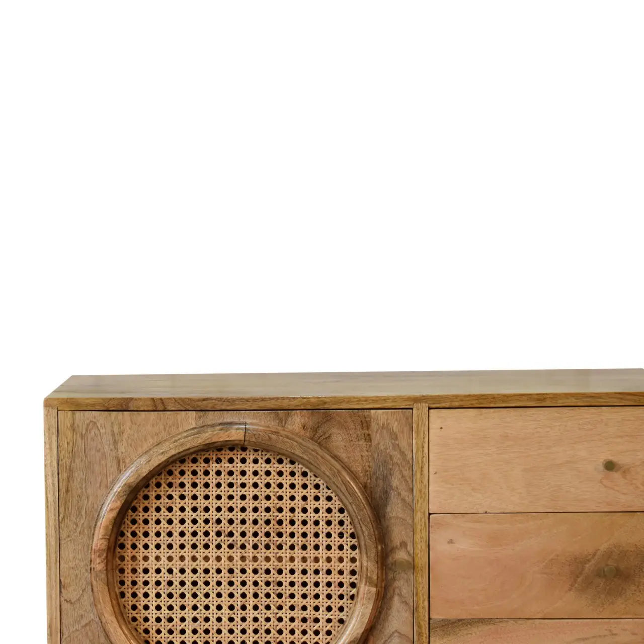 Larissa Rattan Sideboard | Oak-ish Finish - Avivra