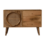Larissa Rattan Sideboard | Oak-ish Finish - Avivra
